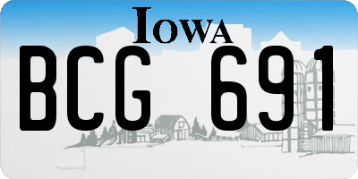 IA license plate BCG691
