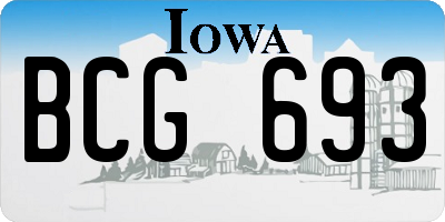 IA license plate BCG693