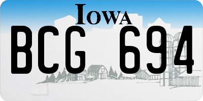 IA license plate BCG694