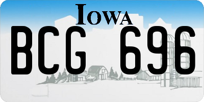 IA license plate BCG696