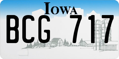 IA license plate BCG717
