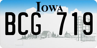 IA license plate BCG719