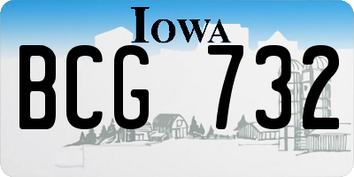 IA license plate BCG732