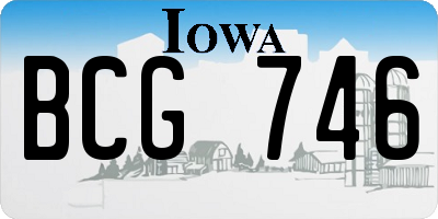 IA license plate BCG746