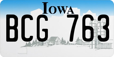 IA license plate BCG763