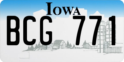 IA license plate BCG771