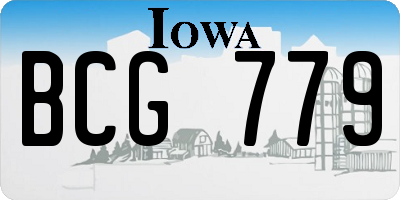IA license plate BCG779