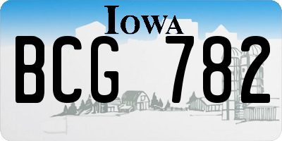 IA license plate BCG782