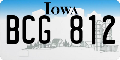 IA license plate BCG812