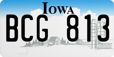 IA license plate BCG813