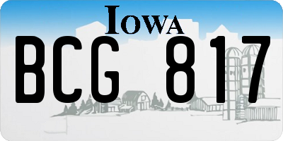 IA license plate BCG817