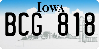 IA license plate BCG818