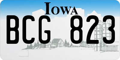 IA license plate BCG823