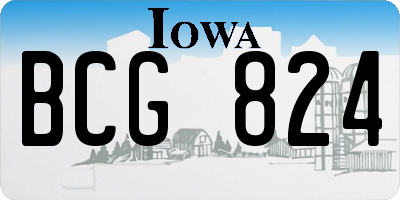 IA license plate BCG824