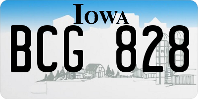 IA license plate BCG828