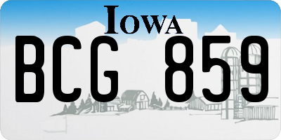 IA license plate BCG859