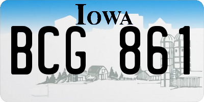 IA license plate BCG861