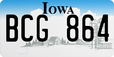 IA license plate BCG864