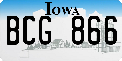 IA license plate BCG866