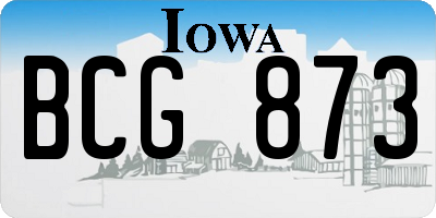 IA license plate BCG873