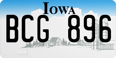 IA license plate BCG896