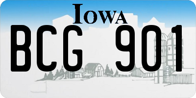 IA license plate BCG901