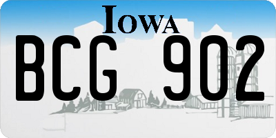 IA license plate BCG902