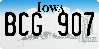 IA license plate BCG907