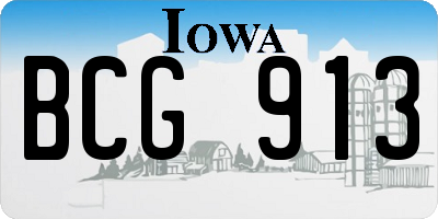 IA license plate BCG913