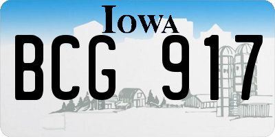 IA license plate BCG917