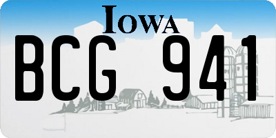 IA license plate BCG941