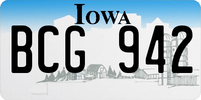 IA license plate BCG942