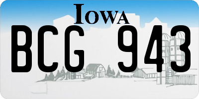 IA license plate BCG943