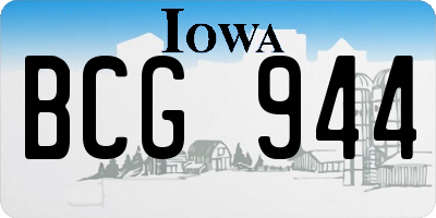 IA license plate BCG944