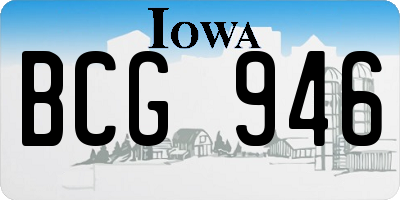 IA license plate BCG946