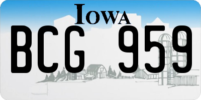 IA license plate BCG959