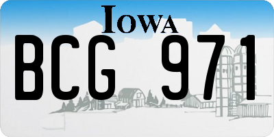 IA license plate BCG971