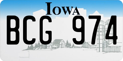 IA license plate BCG974