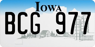 IA license plate BCG977