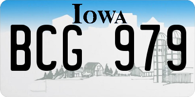 IA license plate BCG979