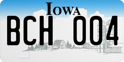 IA license plate BCH004