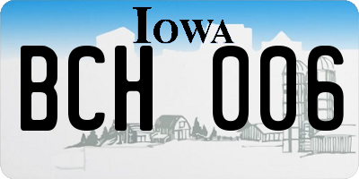 IA license plate BCH006