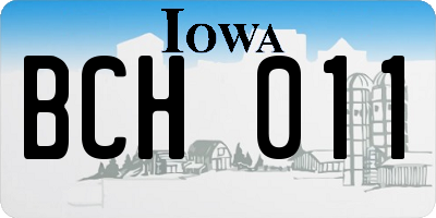 IA license plate BCH011