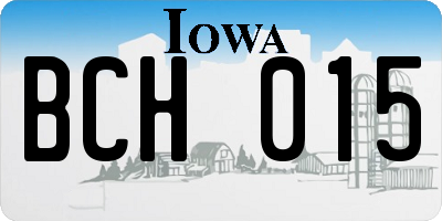 IA license plate BCH015