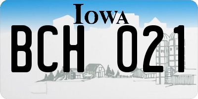 IA license plate BCH021