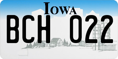 IA license plate BCH022