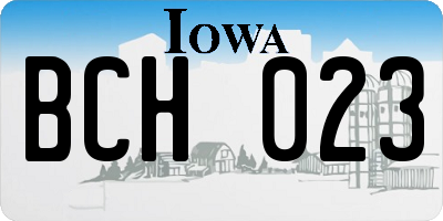 IA license plate BCH023