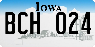 IA license plate BCH024