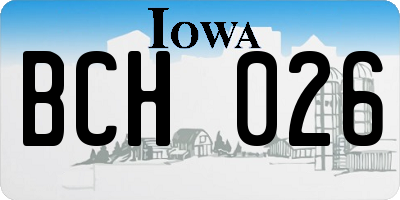 IA license plate BCH026