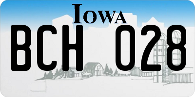 IA license plate BCH028